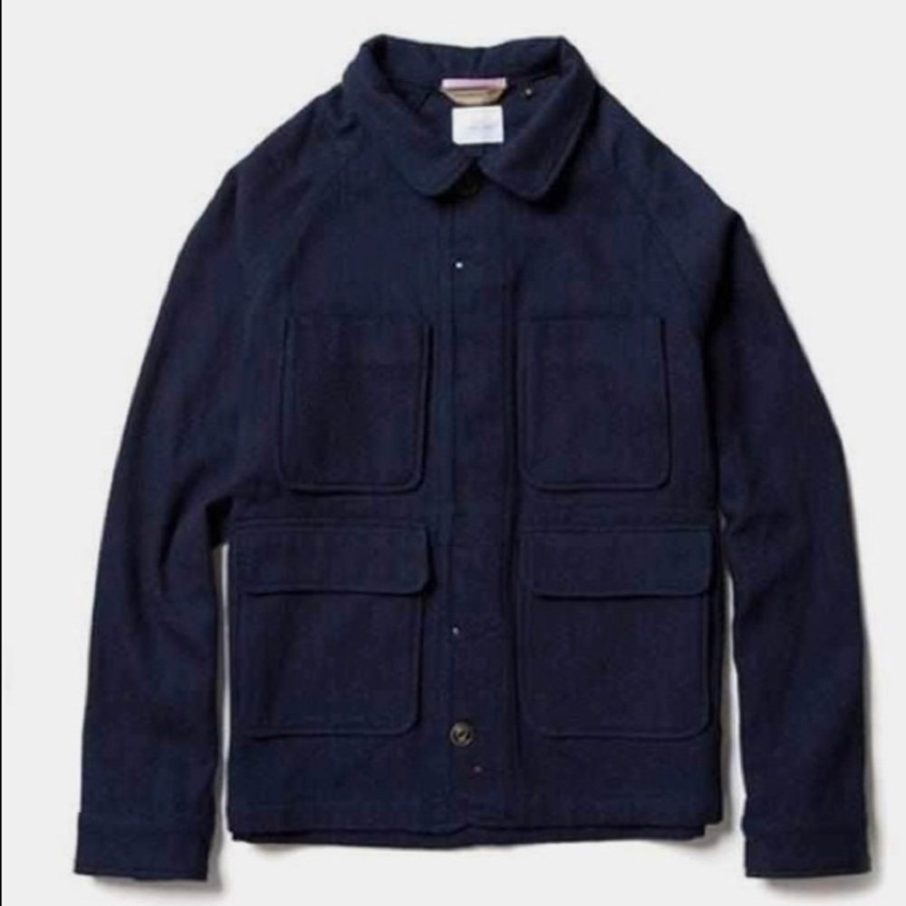 Apolis indigo wool chore jacket